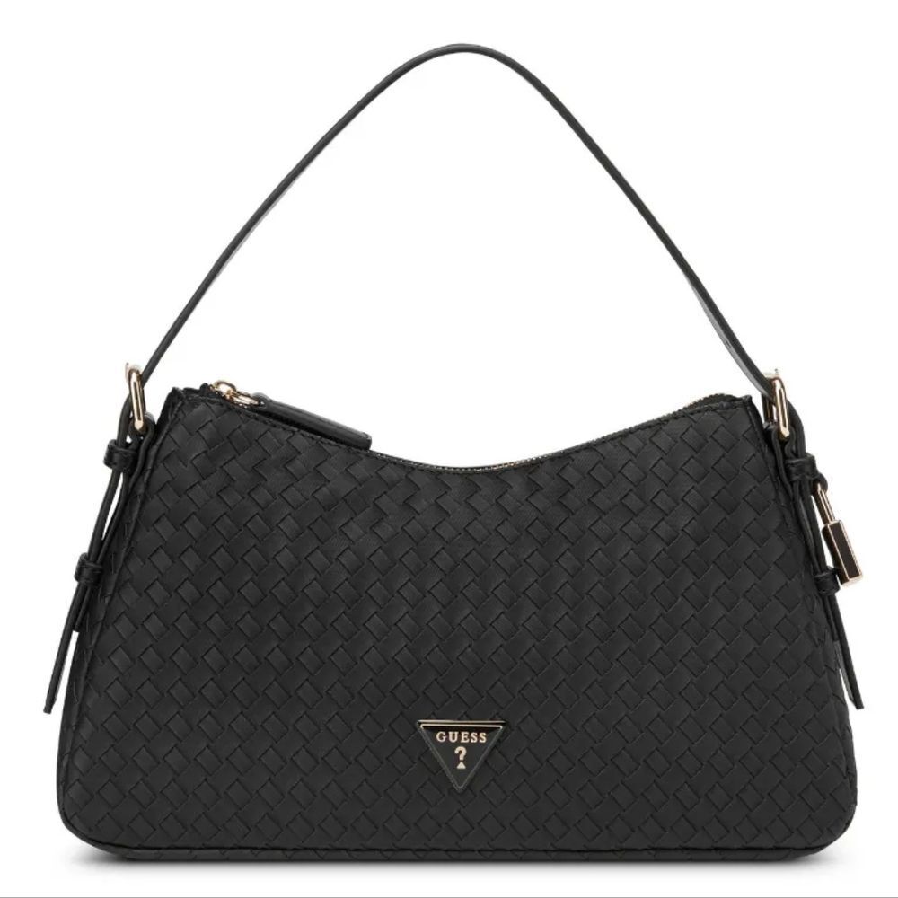 NEW Guess Woven Shoulder Handbag